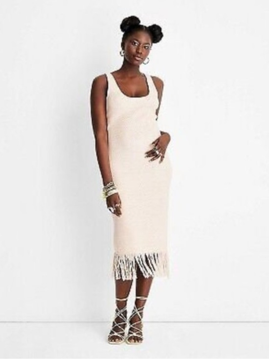 Future Collective Dresses & Skirts - FUTURE COLLECTIVE ALANI NOELLE CROCHET FRINGE DRESS - NEW NWT - Medium